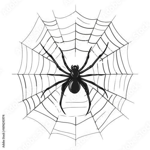 spider, insect, halloween, spider web, festival, vector, transparent background, animal, arachnid, nature, cobweb, danger, spiderweb, scary, horror, creepy, pattern, predator, trap, net, arachnophobia