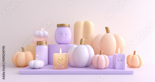 3D Render Halloween Product display space for presentation