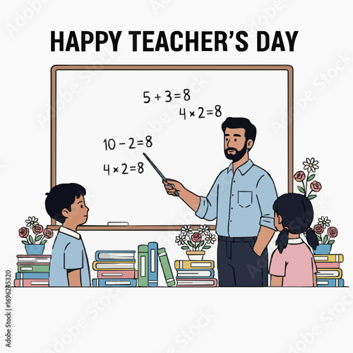 teacher and students