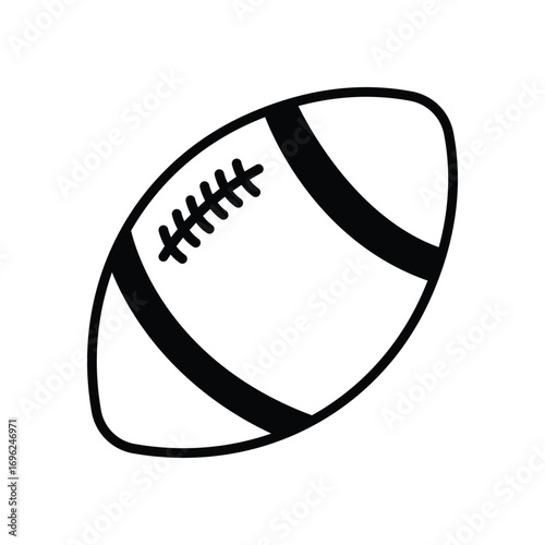 Rugby Ball Vector icon which can easily modify or edit