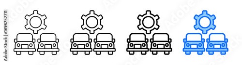 Fleet Management Icon In Different Styles Set Collection