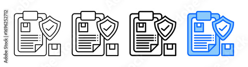 Insurance Product Icon In Different Styles Set Collection