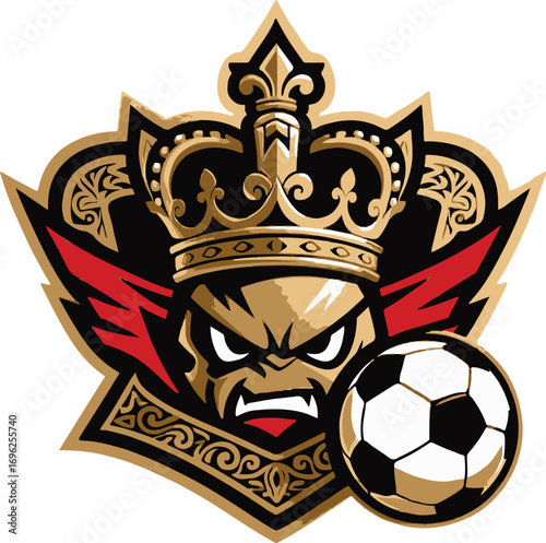 Royal beast football crest symbolizing enduring power and the healthy spirit of competitive victory