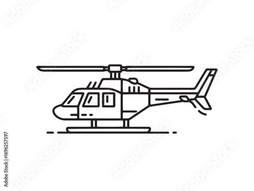 Clean crop chopper machine icon with smooth outlines
