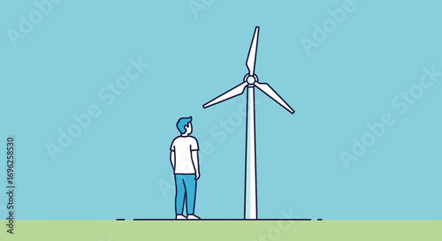 Minimalist Wind Turbine Observation
