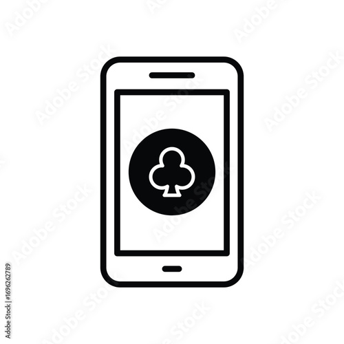 Mobile Casino Vector icon which can easily modify or edit