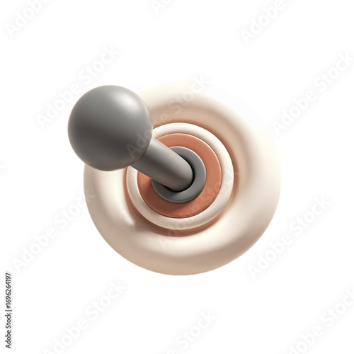 Vintage toggle switch isolated on transparent background