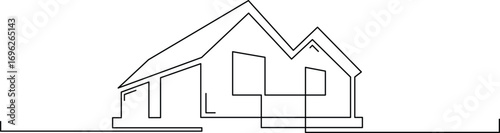 Modern home design concept showcases a minimalist architectural style with clean lines, ideal for real estate marketing, interior design projects, and sustainable living initiatives.