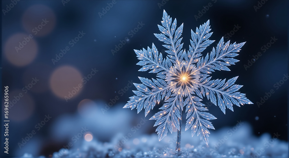 Fototapeta premium christmas tree in snow
