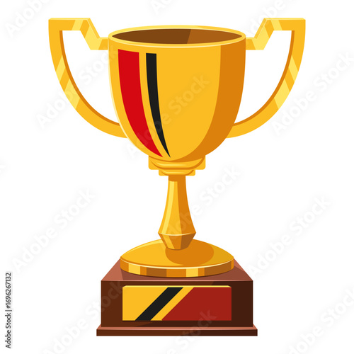 Golden Trophy Cup Illustration