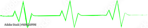 Green cardiogram on white background medical concept