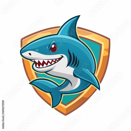 shark mascot esport logo gaming
