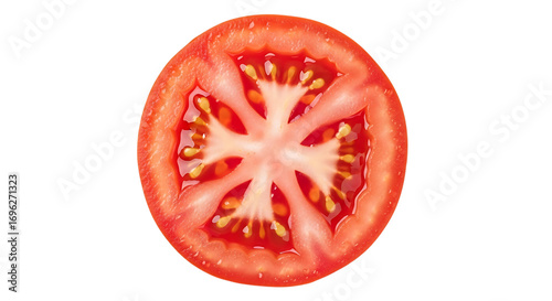 Wallpaper Mural Slice of ripe red tomato isolated on transparent background Torontodigital.ca