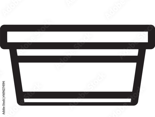 Stylish agricultural crop planter hopper in simple outline