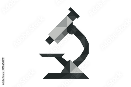 Geometric low poly microscope art with gradient background