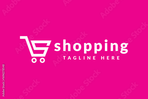 shopping bag logo icon vector illustration	