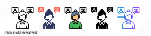 Translation Service multiple icon