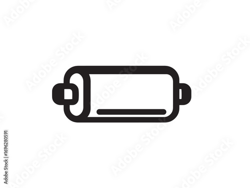 Farming roller machinery line art icon for crop management