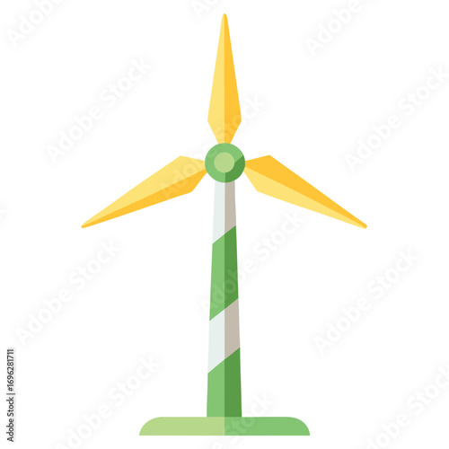 Renewable Energy Wind Turbine Illustration