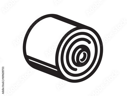 Minimalist crop roller icon in professional agricultural vector art