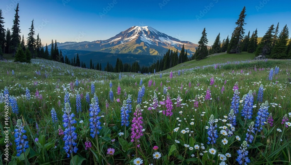 Obraz premium mount rainier national park california