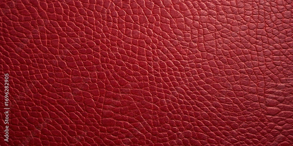 Fototapeta premium Close up top down view of a textured red and orange abstract background with subtle light and shadow play creating depth