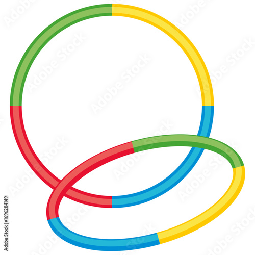 hula hoop ring vector drawing.