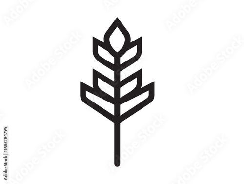 Crop row marker equipment icon in minimal farming vector artwork