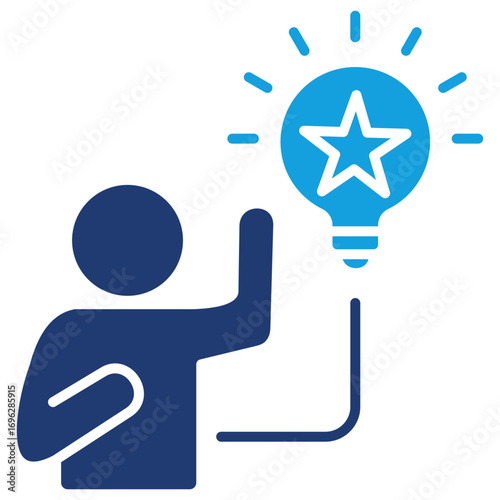 Know-How Flat Blue Icon