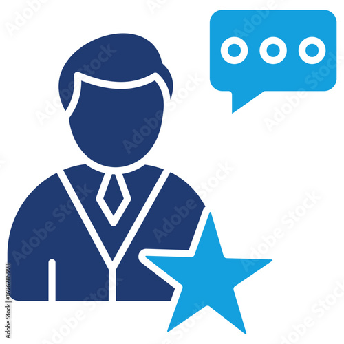 Specialist Flat Blue Icon