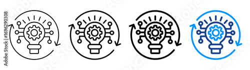 Modernization Icon Different Style Outline Collection Set