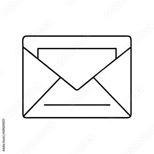Vector art of envelope with a letter a simple icon of a mail message vector illustration of a communication tool