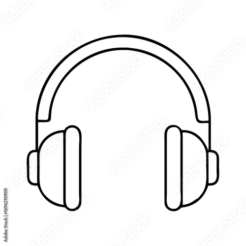 Vector art of headphones are a pair of audio devices worn over the ears to listen to music or other audio content privately