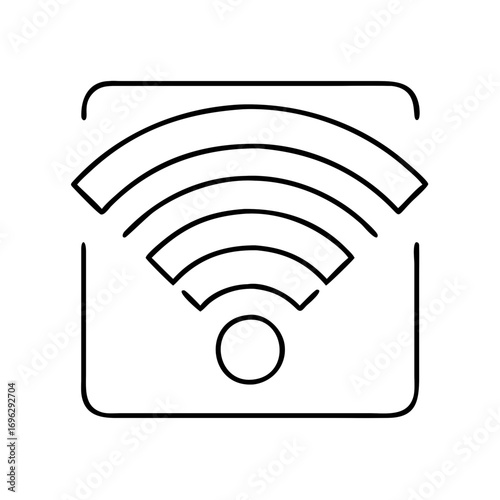 Vector art of wireless signal icon symbol of wifi, internet, connection, network, hotspot, and communication technology