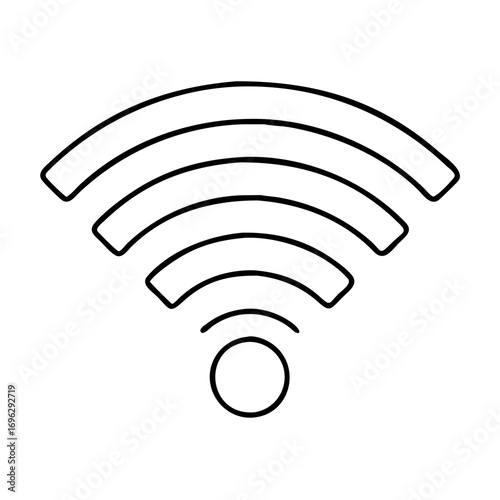 Vector art of wireless signal icon symbol of wifi, internet, connection, network, hotspot, and communication technology