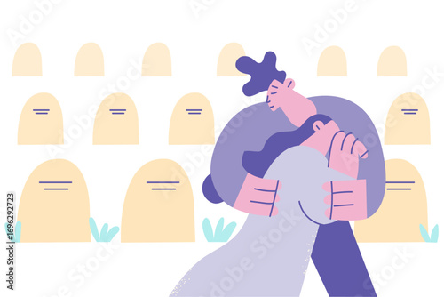 Grief, depression, sorrow concept