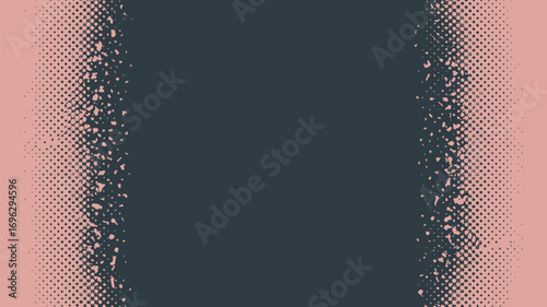 Abstract background featuring a dark center with halftone patterns on the left and right sides