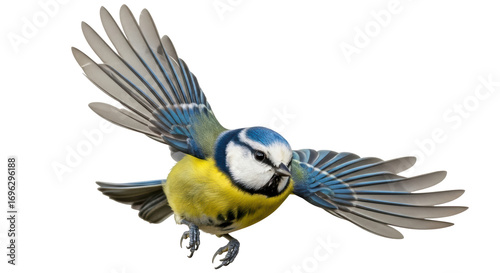 Photos Isolated Flying Blue Tit
