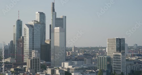aerial view of frankfurt skyline during daylight
