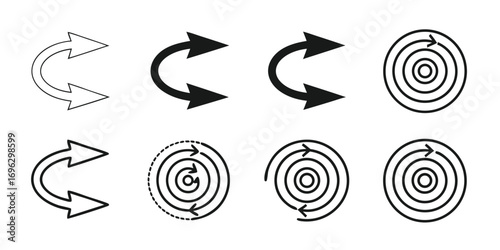 arrow-spiral-icons-set---8-minimalist-icons---blac