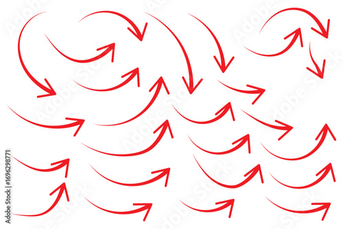 Curve arrows icon, Curved arrows, Arrow sign, Black arrows set on white background