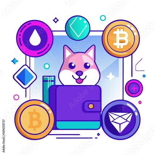 Cryptocurrency Bitcoin Digital Finance Vector