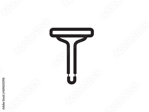 Refined Minimal Vector Illustration of Dibber Planting Tool Icon