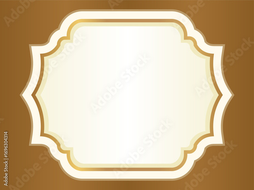 Vintage style gold frame perfect for wedding invitation and premium packaging