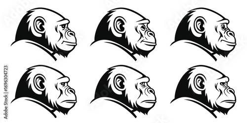 bold-gorilla-face-vector---icons-set---6-minimalis