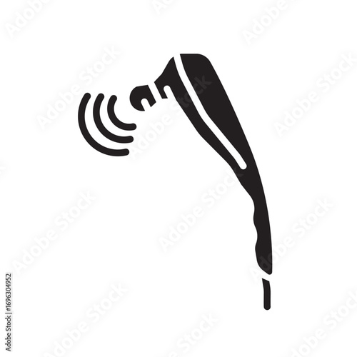 neck shoulder massager color flat icon for digital and print projects.