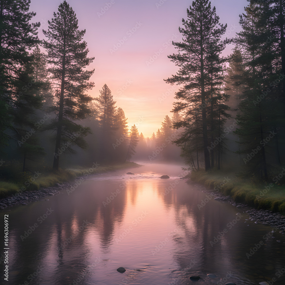 Fototapeta premium sunrise in the forest