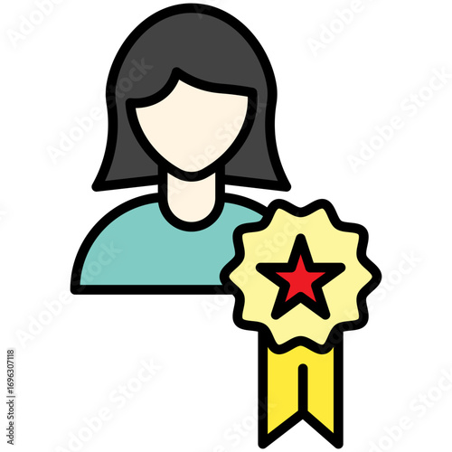 Ambassador with award ribbon icon