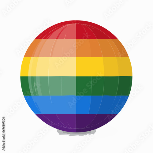 Kugel in Regenbogenfarben