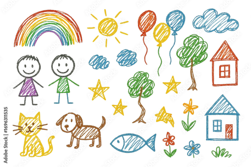 Obraz premium Kids Scribble Doodle 2